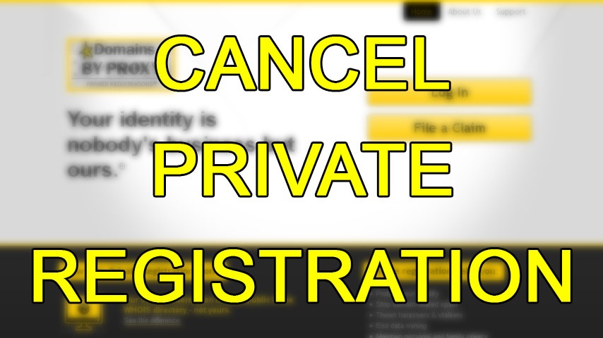 How to cancel private registration within Godaddy and Domainsbyproxy