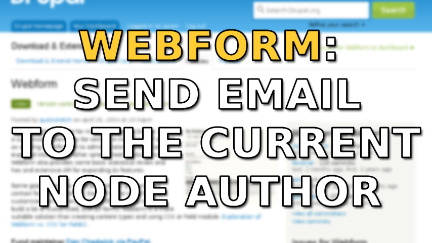 When Webform block is submitted, send email to the current node author + BONUS: Reply-to enhancement